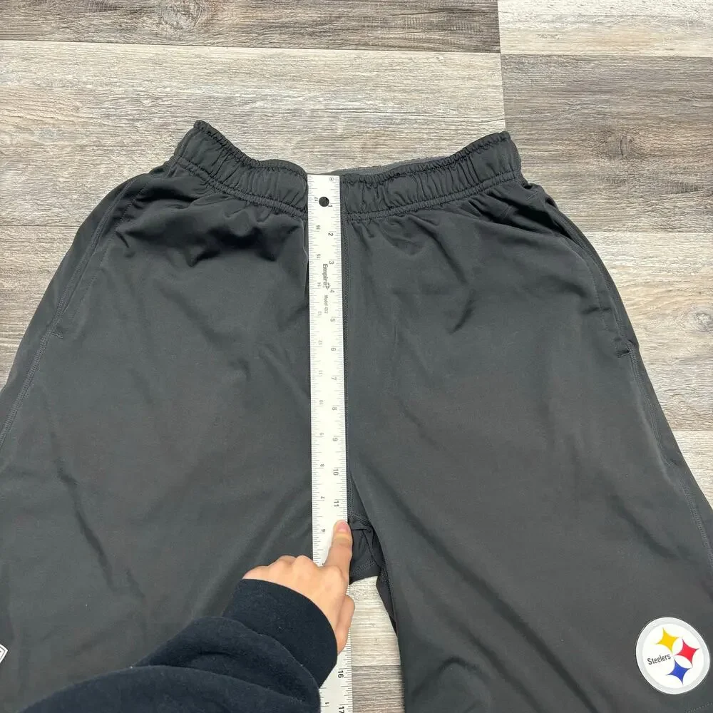 Niki Dri Fit NFL Pittsburgh Steelers Gray Mens S Sporty Training Football Shorts